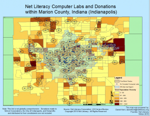 IPS School Boundaries with poverty and computer lab locations overlay