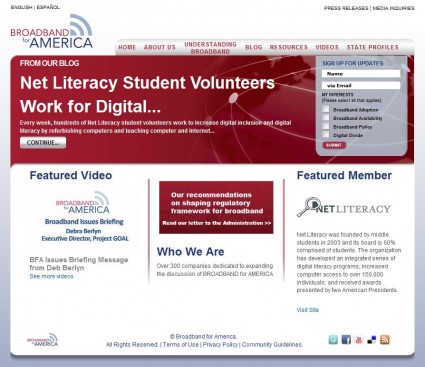 Broadband for America Features Net Literacy's State-wide Digital Inclusion Initiative